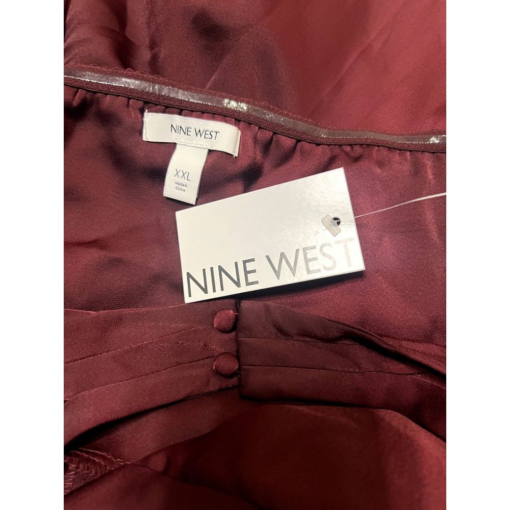 Nine West Burgundy Wide Leg Jumpsuit - Picture 5 of 6